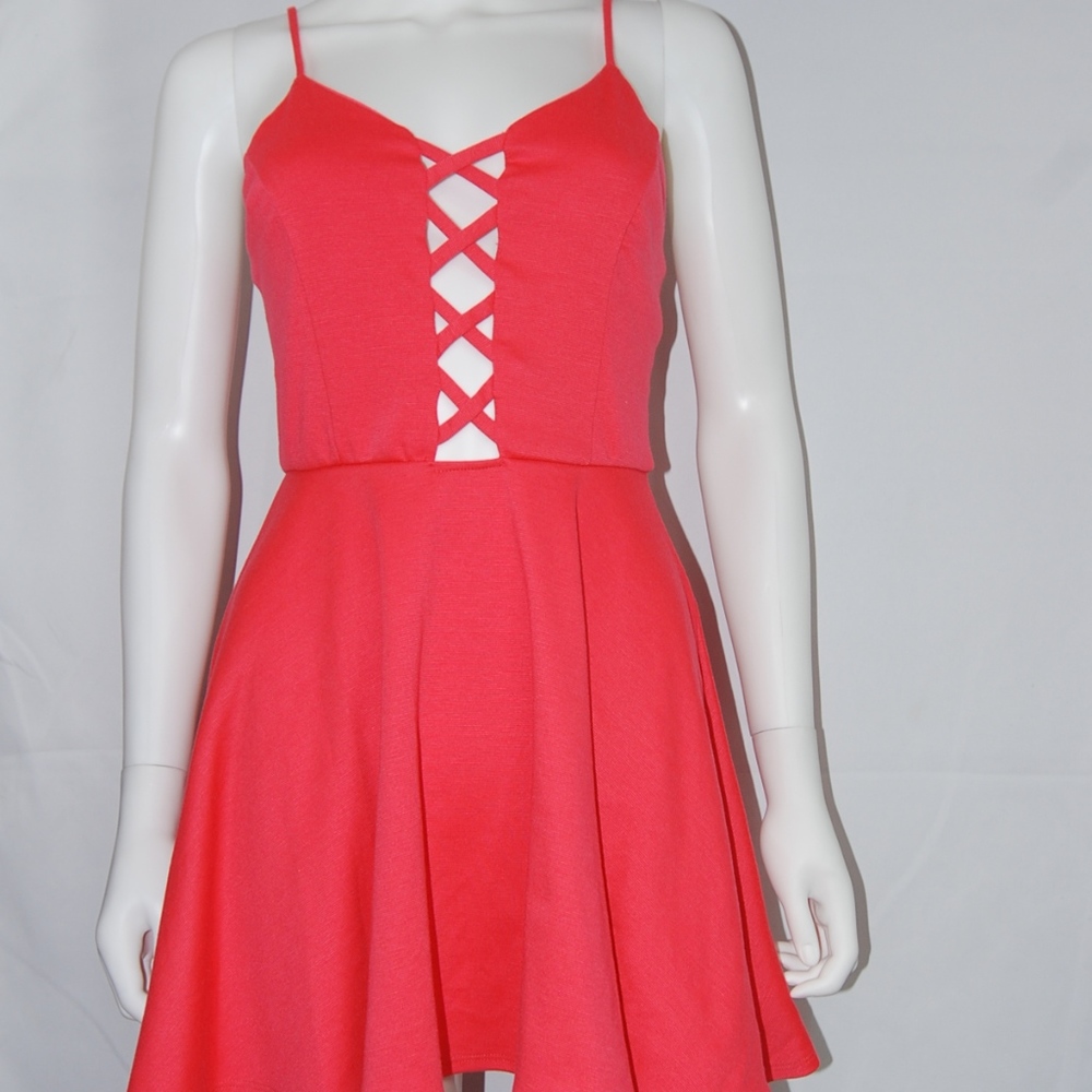 NWT Foreign Exchange Hot Pink Dress Sz S